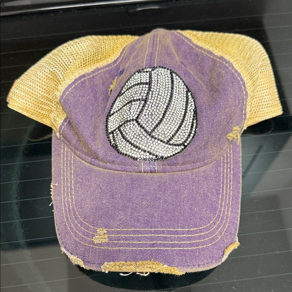 Judith March Purple and Gold Volleyball Cap